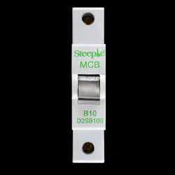 STEEPLE B 10 MCB 6kA CIRCUIT BREAKER D2SB10B WC