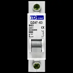 TD LINE 63 AMP CURVE B 6kA MCB CIRCUIT BREAKER DZ47-63