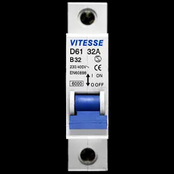 VITESSE 32 AMP CURVE B 6kA MCB CIRCUIT BREAKER D61