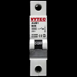 VYTEC 6 AMP CURVE B 6kA MCB CIRCUIT BREAKER AUB1