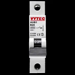 VYTEC 20 AMP CURVE B 6kA MCB CIRCUIT BREAKER AUB1