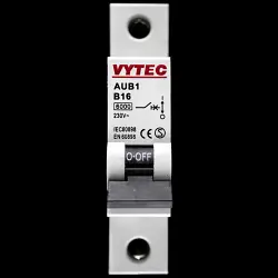 VYTEC 16 AMP CURVE B 6kA MCB CIRCUIT BREAKER AUB1