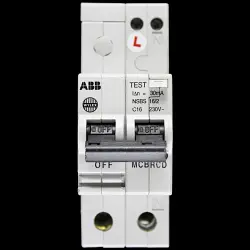 ABB WYLEX 16 AMP CURVE C 6kA 30mA DOUBLE POLE RCBO MCB RCD TYPE AC NSBS 16/2