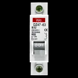 WE 32 AMP CURVE B 6kA MCB CIRCUIT BREAKER DZ47-63