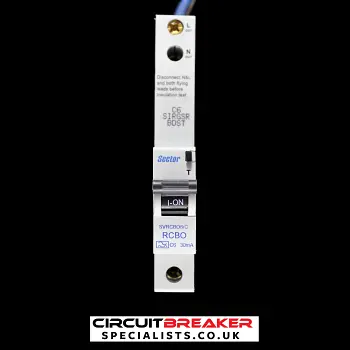 SECTOR 6 AMP CURVE C 6kA 30mA RCBO TYPE A SVRCBO6/C BLUE