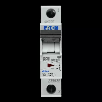 EATON 20 AMP CURVE C 6kA MCB CIRCUIT BREAKER FAZ6-C20/1