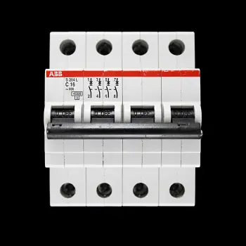 ABB 16 AMP CURVE C 4.5kA FOUR POLE MCB CIRCUIT BREAKER 2CDS244701R0164 S204L