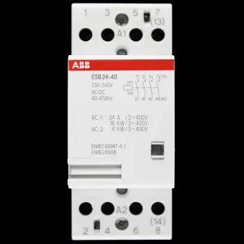 ABB 24 AMP FOUR POLE NO CONTACTOR0 230-240V AC/DC COIL ESB 24-40