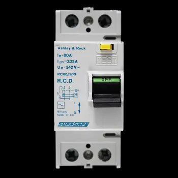 ASHLEY & ROCK 80 AMP 30mA DOUBLE POLE RCD TYPE AC RC80/30G SUPASAFE