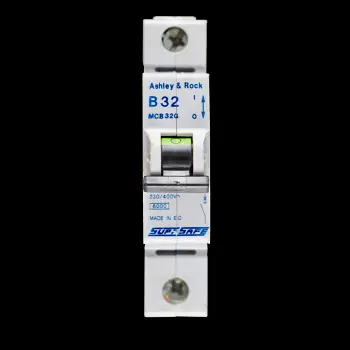ASHLEY & ROCK 32 AMP CURVE B 6kA MCB CIRCUIT BREAKER MCB32G SUPASAFE