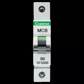 CRABTREE 6 AMP CURVE B 6kA MCB CIRCUIT BREAKER LOADSTAR 6FS06B BC