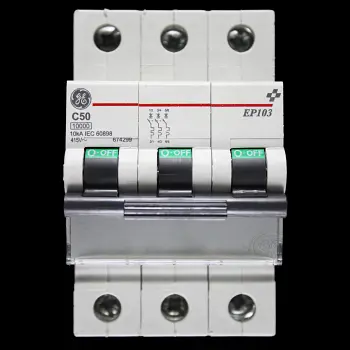 GENERAL ELECTRIC 50 AMP CURVE C 10kA TRIPLE POLE MCB CIRCUIT BREAKER EP103
