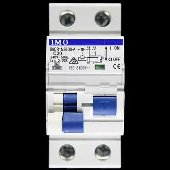 IMO 20 AMP CURVE C 10kA 30mA DOUBLE POLE RCBO TYPE A B6CR1N20-30-A