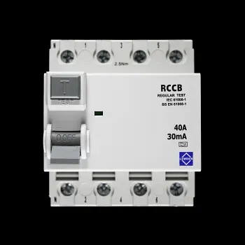 LEWDEN 40 AMP 30mA FOUR POLE RCCB TYPE A LEWDEN-40/30/4A