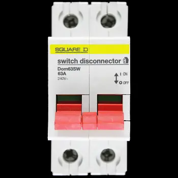 SQUARE D 63 AMP DOUBLE POLE MAIN SWITCH DISCONNECTOR DOM63SW