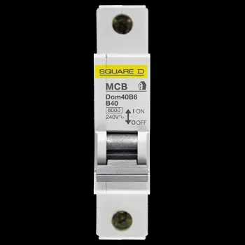 SQUARE D 40 AMP CURVE B 6kA MCB CIRCUIT BREAKER DOM40B6 DOMAE