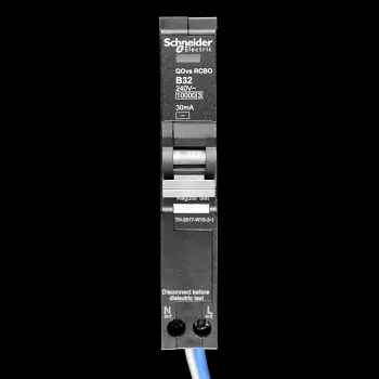 SCHNEIDER 32 AMP CURVE B 10kA 30mA RCBO TYPE AC QO132B10RCBO30F QOVS