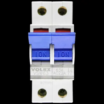 VOLEX 63 AMP DOUBLE POLE MAIN SWITCH DISCONNECTOR VSW63