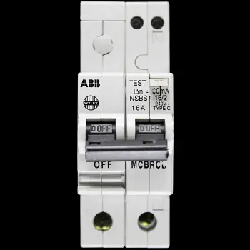 ABB WYLEX 16 AMP CURVE C M6 30mA DOUBLE POLE RCBO MCB RCD NSBS 16/2