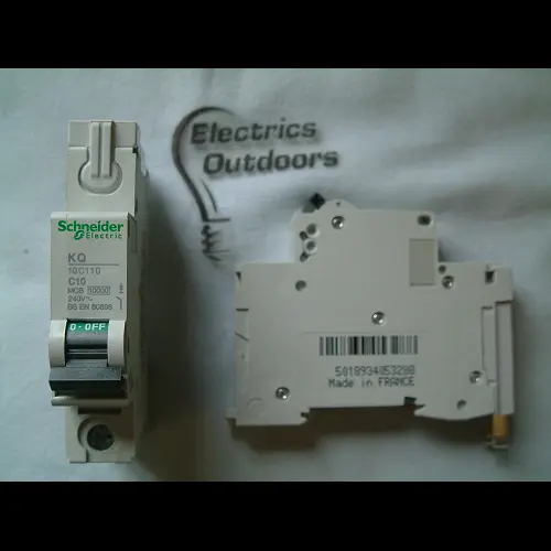 SCHNEIDER ELECTRIC KQ 10 AMP CURVE C 10kA 240V MCB CIRCUIT BREAKER KQ10C110