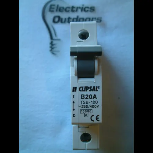 CLIPSAL 20 AMP CURVE B 10kA 230V SINGLE POLE MCB CIRCUIT BREAKER TSB-120