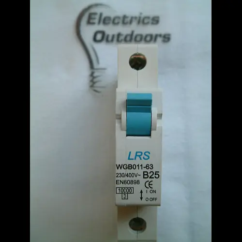 LRS 25 AMP CURVE B 10kA MCB CIRCUIT BREAKER WGB011-63