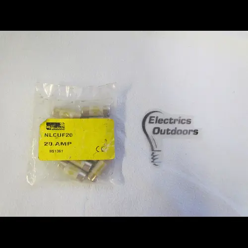 NEWLEC NLCUF20 20 AMP FUSE BREAKER BS1361 FUSE BREAKER PACK OF 10