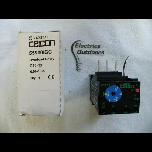 CRABTREE CEICON OVERLOAD RELAY C 10 19 0.96 1.6 AMP 55500/GC