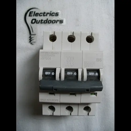 DORMAN SMITH 6 AMP CURVE B 10kA TRIPLE POLE MCB CIRCUIT BREAKER 400V X3PB06