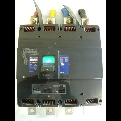 MITSUBISHI 400 AMP 50kA FOUR POLE MCCB 415V NF400-SE NO-FUSE BREAKER BS 4752