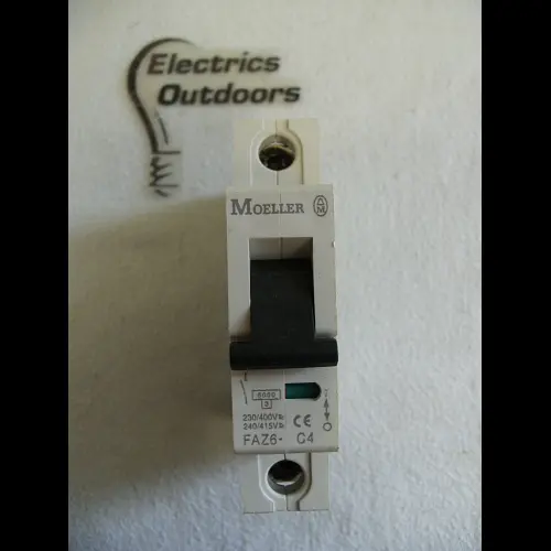 MOELLER 4 AMP CURVE C 6kA MCB CIRCUIT BREAKER 230V 400V FAZ6-C4 BS EN 60898