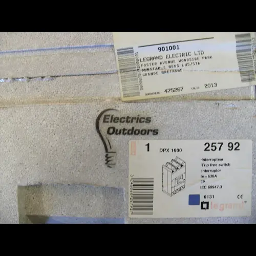LEGRAND 630 AMP 40kA TRIPLE POLE MCCB 690V DPX 1600 0 257 92 BS EN 60947