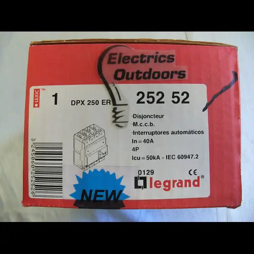 LEGRAND 40 AMP 50kA FOUR POLE MCCB DPX 250 ER 252 52