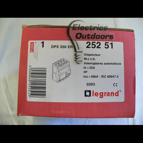 LEGRAND 25 AMP 50kA FOUR POLE MCCB DPX 250 ER 252 51