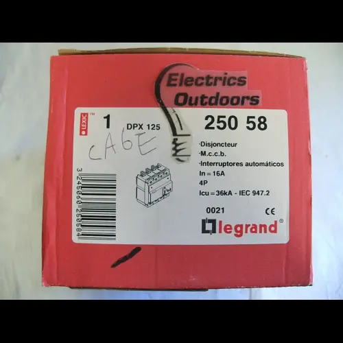 LEGRAND 16 AMP 36kA FOUR POLE MCCB DPX 125 250 58