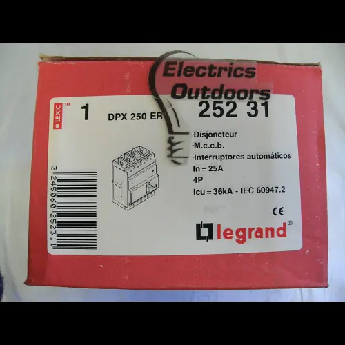 LEGRAND 25 AMP 36kA FOUR POLE MCCB DPX 250 ER 25231 252 31