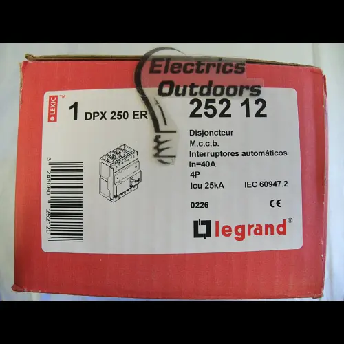 LEGRAND 40 AMP 25kA FOUR POLE MCCB DPX 250 ER 252 12