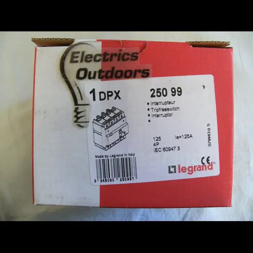 LEGRAND 125 AMP FOUR POLE TRIP FREE SWITCH MCCB 500V DPX 125 250 99