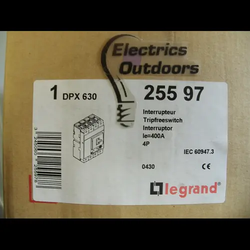 LEGRAND 400 AMP FOUR POLE TRIP FREE SWITCH MCCB DPX 630 255 97