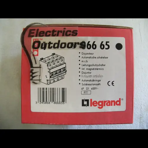 LEGRAND 1 AMP CURVE D 6kA FOUR POLE MCB CIRCUIT BREAKER 400V 066 65 BS EN 60898