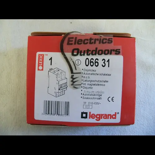 LEGRAND 10 AMP CURVE D 6kA DOUBLE POLE MCB CIRCUIT BREAKER 066 31 BS EN 60898