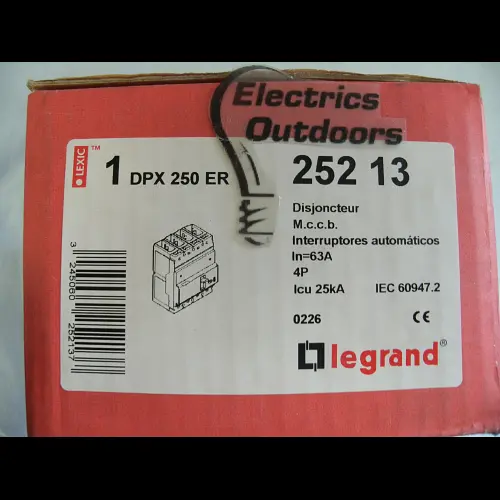 LEGRAND 63 AMP 25kA FOUR POLE MCCB 400V DPX 250 ER 252 13