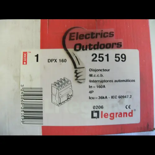 LEGRAND 160 AMP 36kA FOUR POLE MCCB 400V DPX 160 251 59