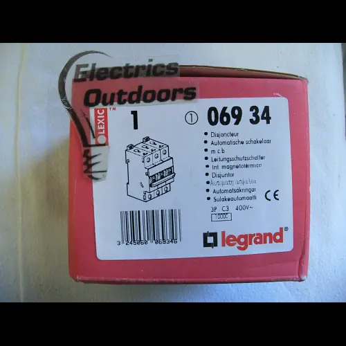 LEGRAND 3 AMP CURVE C 10kA TRIPLE POLE MCB CIRCUIT BREAKER 069 34 BS EN 60898