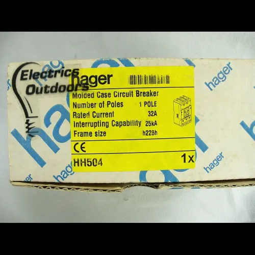 HAGER 32 AMP 25kA MCCB HH504 H226H