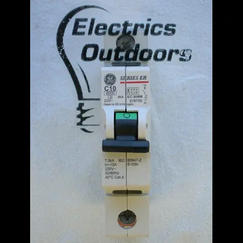 GENERAL ELECTRIC 10 AMP CURVE C 6kA MCB CIRCUIT BREAKER SERIES ER 676755