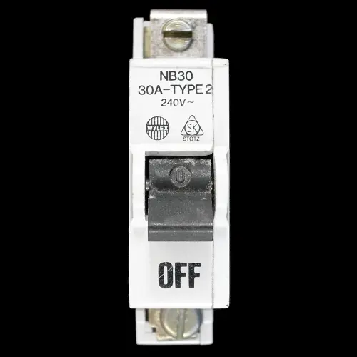 WYLEX 30 AMP TYPE 2 M6 MCB CIRCUIT BREAKER NB30 STOTZ