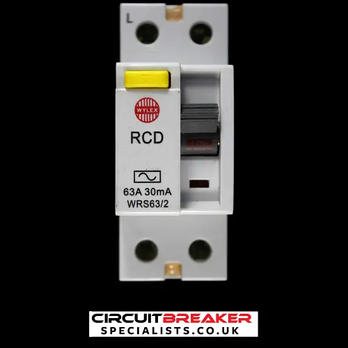 WYLEX 63 AMP 30mA DOUBLE POLE RCD TYPE AC WRS63/2