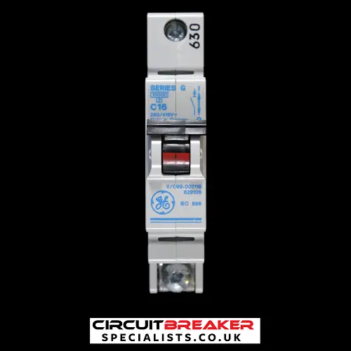 GENERAL ELECTRIC 16 AMP CURVE C 10kA MCB BREAKER V/099-007116 629106 SERIES G
