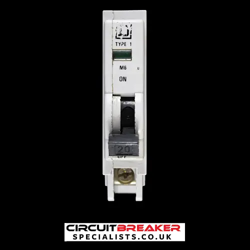 SQUARE D 20 AMP TYPE 1 M6 MCB CIRCUIT BREAKER QOE